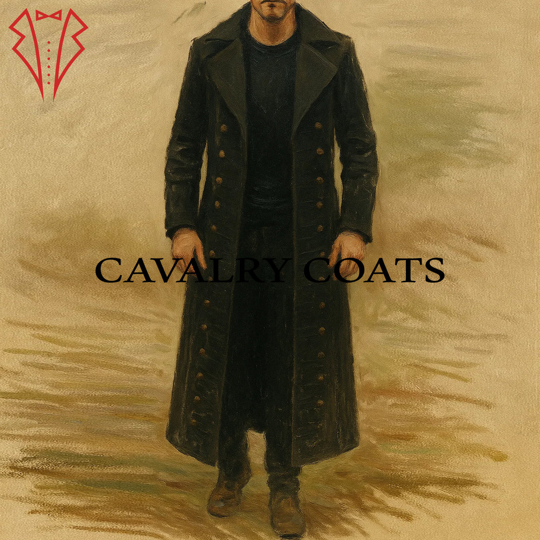 Dark Green Wool Pirate Trench Coat Inspired by Captain Hook