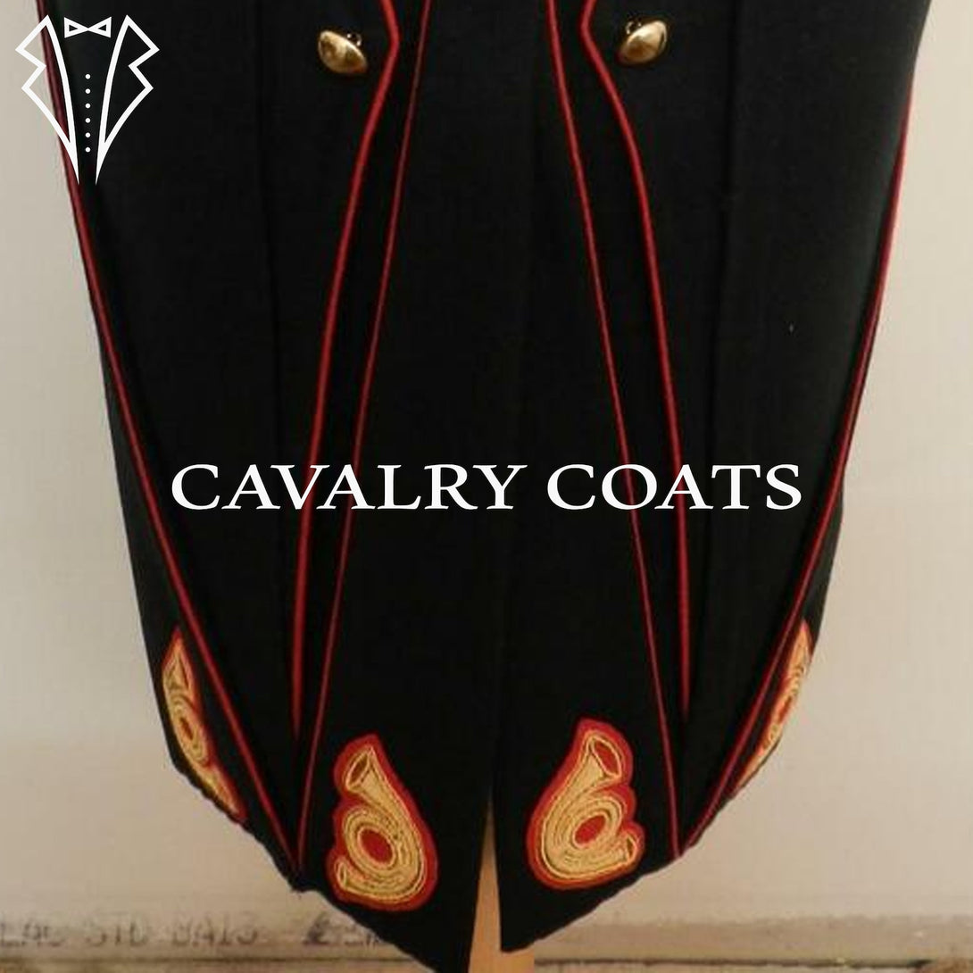 Handcrafted Napoleonic French artillery officer coat with buttons and epaulettes