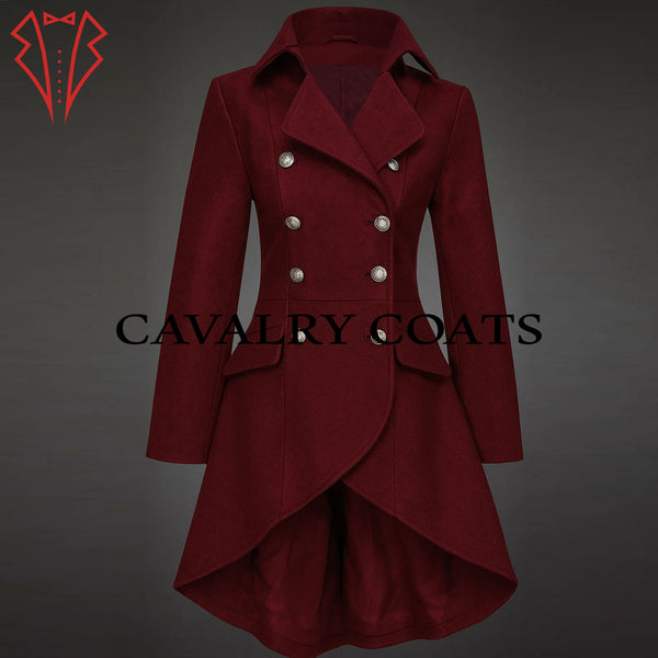 Gothic Fashion Frock Coat inspired by Victorian and Steampunk style for Renaissance cosplay events.