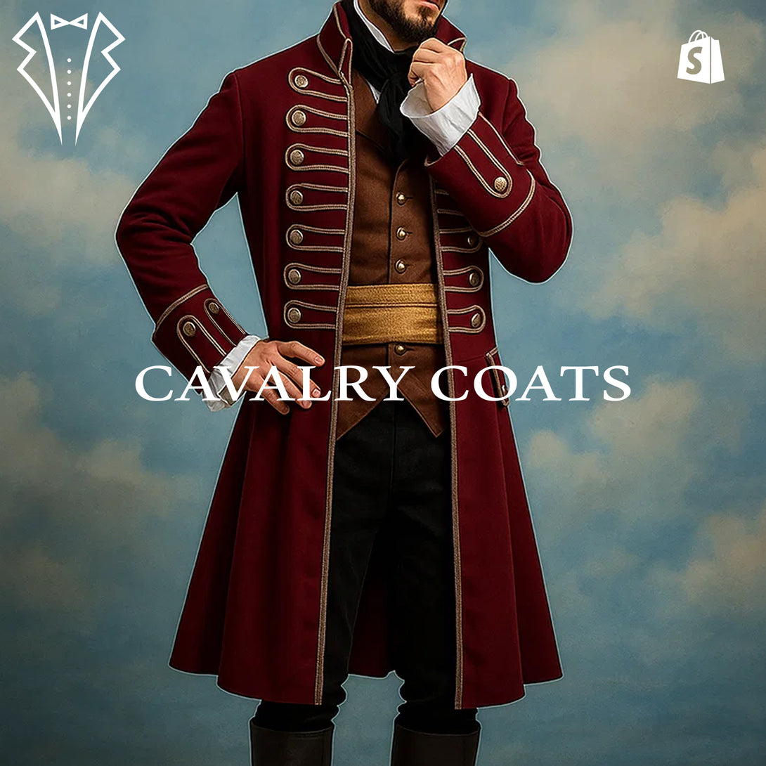Maroon pirate captain coat made from wool for cosplay costumes.