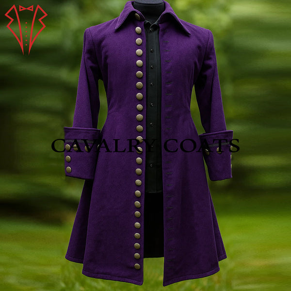 Victorian Style Renaissance Coat Purple Gothic Steampunk Jacket