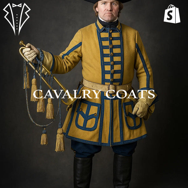 Swedish Carolean Trumpeter Uniform in yellow and blue wool from the Great Northern War period