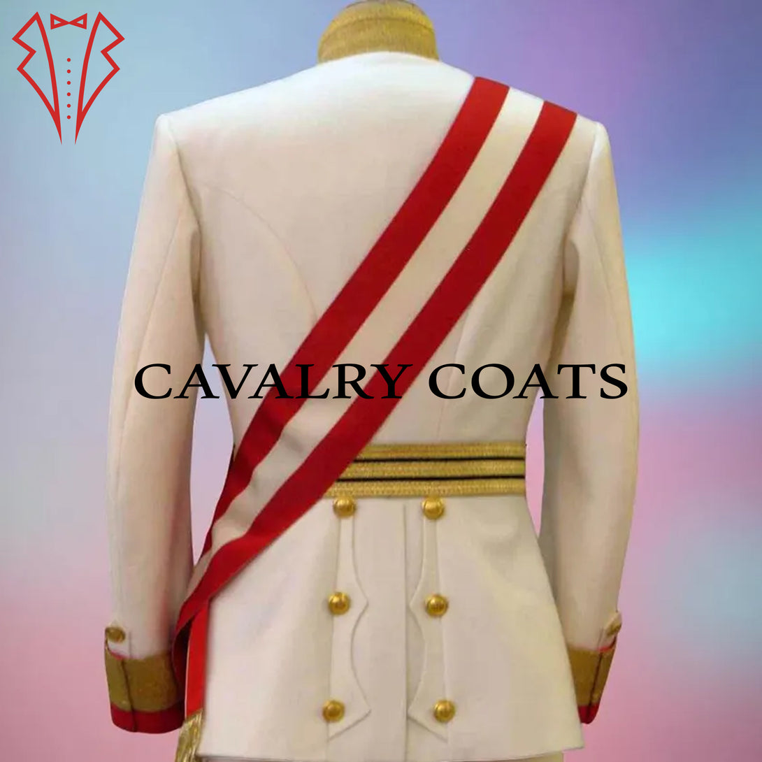 American Imperial White Wool Military Dress Tunic Historical Uniform ...