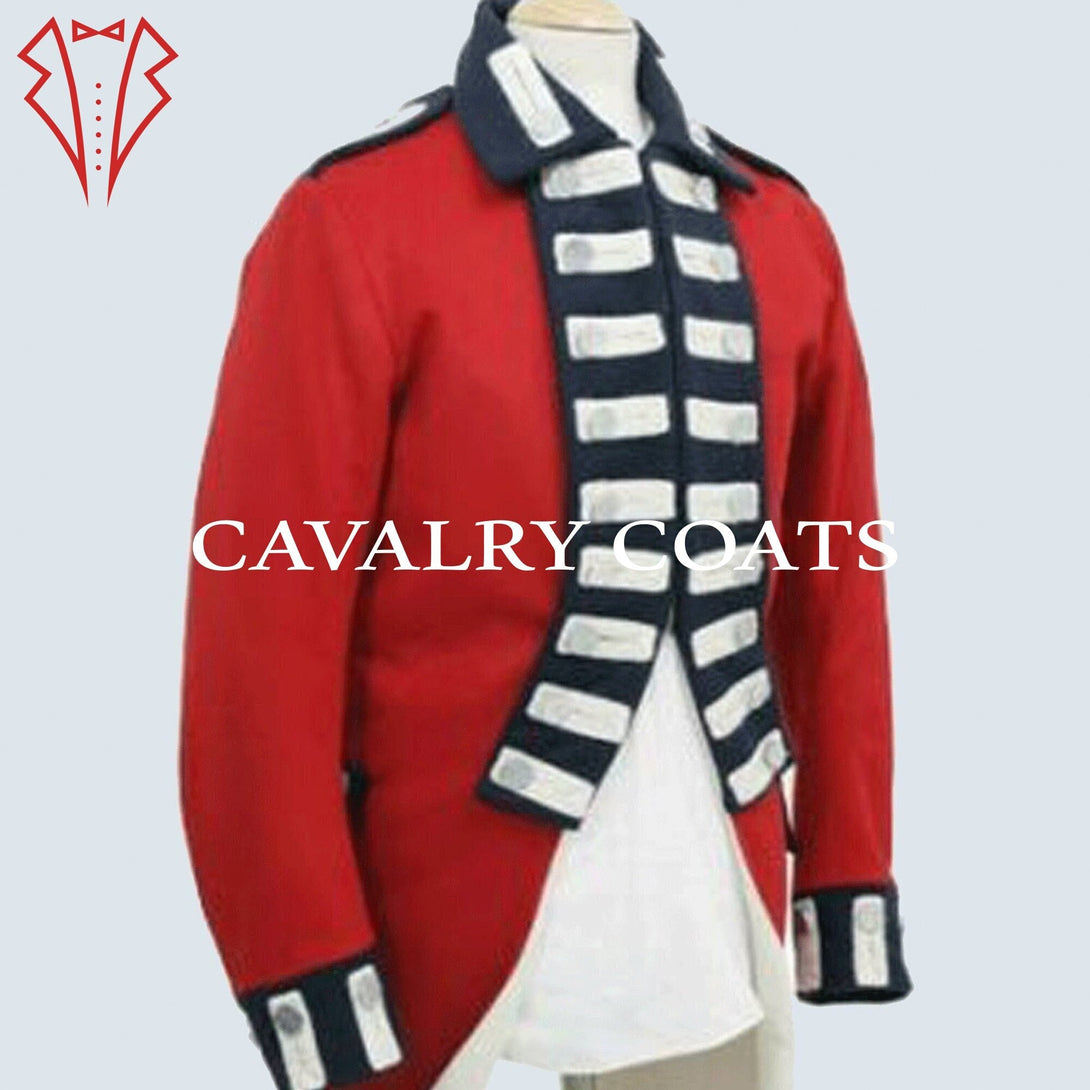 Historical British Army Redcoat Uniform – 18th Century Military Reenactment Coat