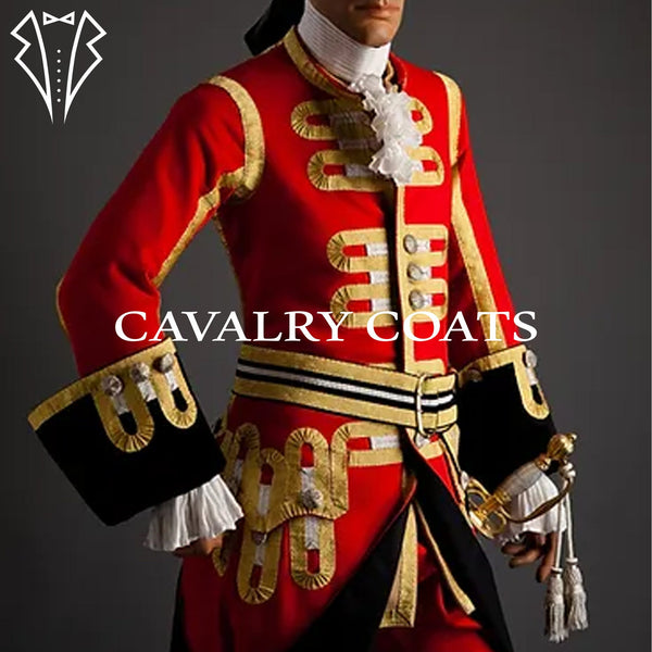 Men's Wool Light Horse King's Guard Jacket, Napoleonic French Uniform