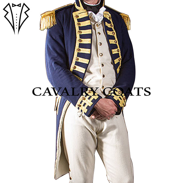 Navy Blue British Royal Navy Vice-Admiral Jacket, Admiral Jacket